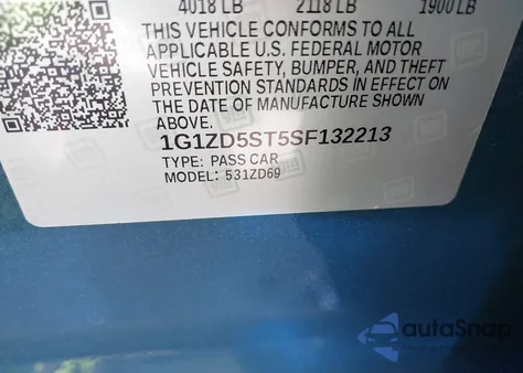 2025 Chevrolet Malibu Fwd 1Lt from USA, damaged, VIN 1G1ZD5ST5SF132213